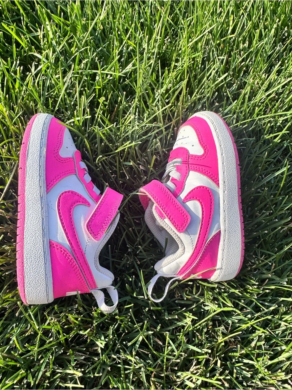 Nike Court Borough Low Recraft Toddler Sneakers Pink White Size 6C